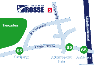 Anfahrtsskizze zum Ingenieurbüro Rosse